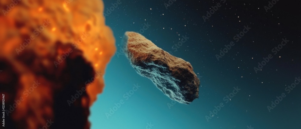Poster surreal space event glowing dna particles in the cosmic void digital art elegant universe viewpoint