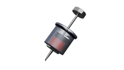 isolated 3d icon of medical syringe