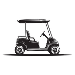 Sports & Recreation Vehicle Silhouette &ndash; Golf Cart Vector
