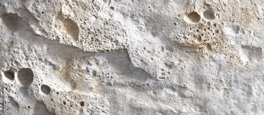 Poster textured surface of weathered limestone with natural holes and irregular pattern suitable for backgr