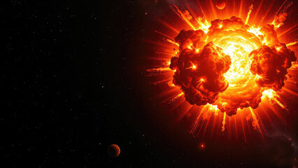 Fototapeta premium High-resolution image of a supernova in outer space, supernova, explosion, bright colors, astronomy