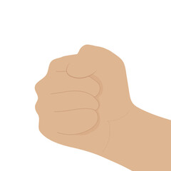 Vector illustration. a human fist, male power