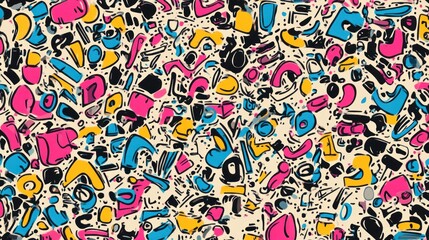 Abstract colorful shapes pattern background. (2)