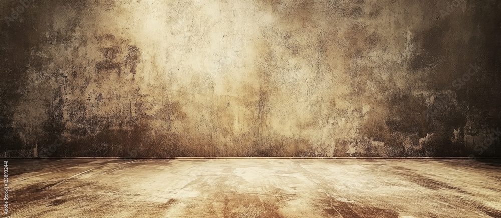 Poster grungy textured wall with floor background showing rustic and weathered finish ideal for photography