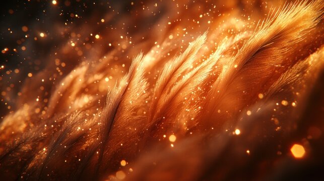 Fiery orange plumes with sparks.