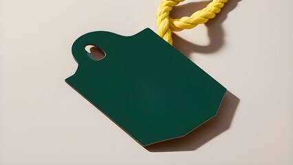Green Blank Tag mockup design 
