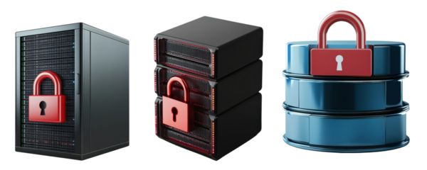 Secure Data Storage Solutions with Lock Symbols for Protection