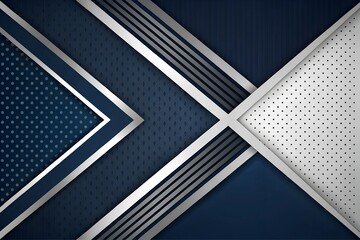 Abstract Geometric Design with Blue and Silver Textures