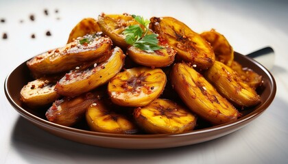savory pleasure of ghanaian kelewele spiced and fried plantains providing a flavorful and subtly spicy snack or side dish