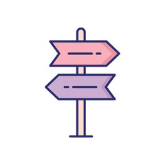 Direction Sign vector icon