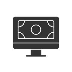 Online Money With Computer Icon