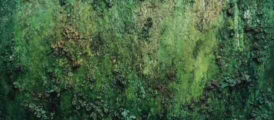 Moss-covered textured surface with various shades of green and brown detailing
