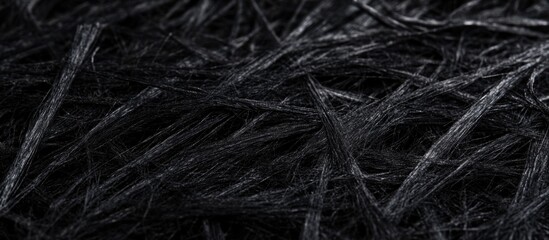 Obraz premium Black synthetic fibers texture background with fine details suitable for various design applications