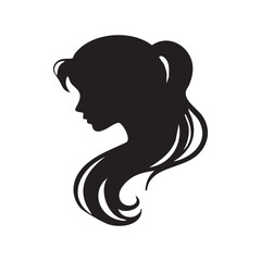 Clean Women Head Silhouette Graphic