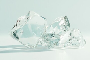 Shattered Glass Window Pane With Sharp Cracks Isolated on a Plain White Background in a Minimalist Style