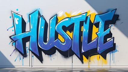 graffiti on the wall, Hustle