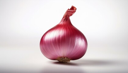 a sparkling shallot sits on my own on a white background