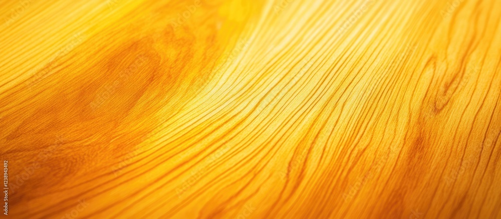 Aufkleber close-up view of smooth wooden surface with natural grain patterns and warm yellow tones suitable fo