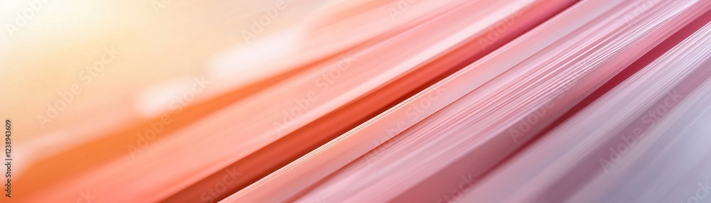Poster a bold radial gradient transitions from red to orange and yellow while diagonal lines fade outward, 