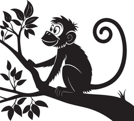 Monkey silhouette image