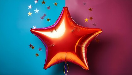 superstar balloon of fulfillment on colorful background