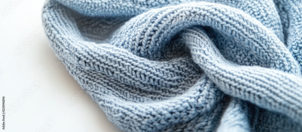 Aufkleber blue knitted fabric texture with a twisted appearance on a light background suitable for textile des