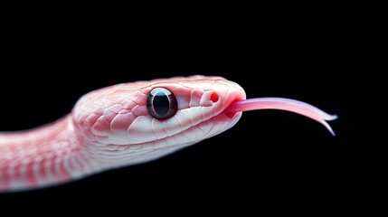 Fototapeta premium Striking Serpent's Instinctive Tongue Flick Captures Nature's Primal Essence