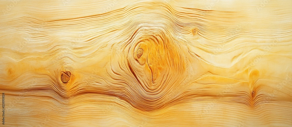 Poster wood texture background with natural grain patterns and knots in warm light brown tones suitable for