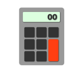 calculator isolated on white
