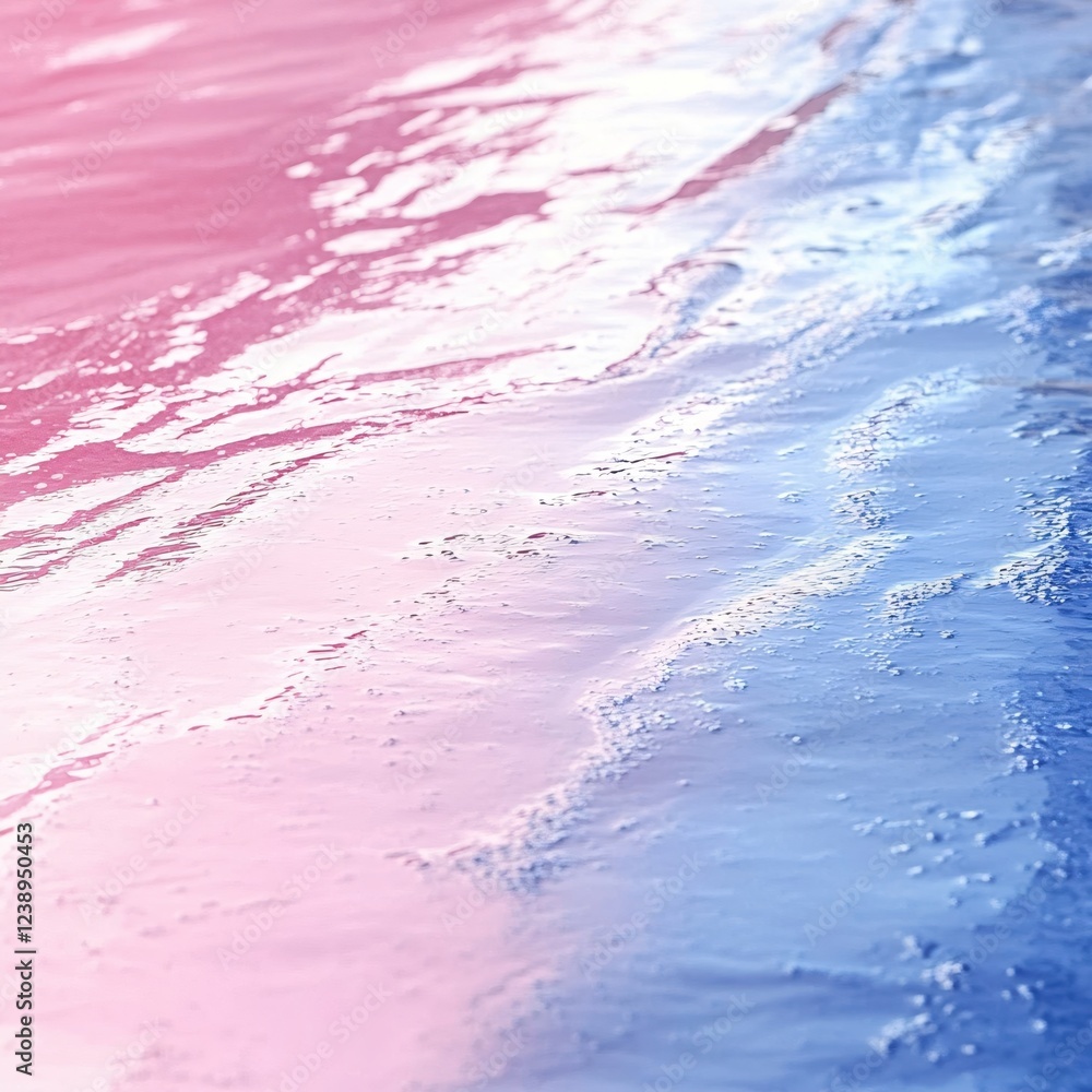 Poster abstract dual color surface with pink and blue tones creating a dreamy and fluid texture