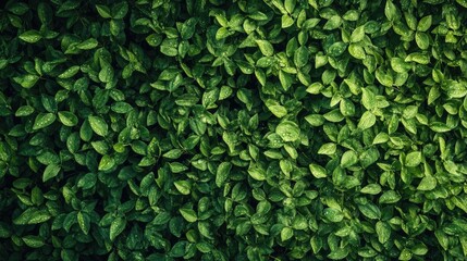 Fototapeta premium Green leaves background texture with water droplets appearing fresh and vibrant suitable for nature themed projects Copy Space