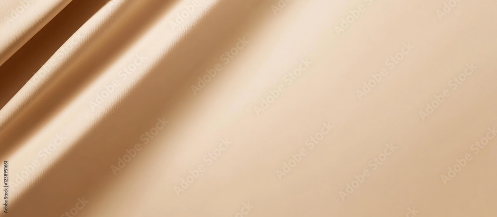 Poster beige satin fabric draped texture background with soft folds and gentle sheen suitable for design pr