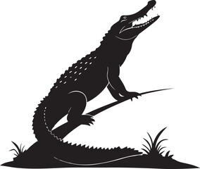 Crocodile silhouette image