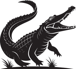 Crecodile silhouette image 