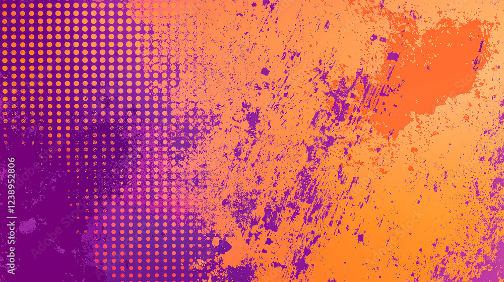 Poster a lively blend of orange and purple textures creates an abstract background ideal for graphic design