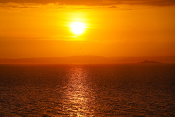 View over the Firth of Forth from Newhaven in the north of Edinburgh	