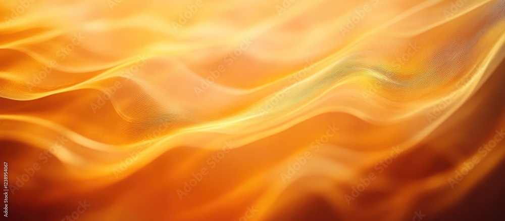 Poster abstract flowing waves texture in warm orange tones with smooth gradients and subtle highlights copy