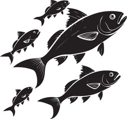 Fishes silhouette image