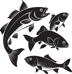 Fishes silhouette image