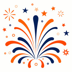 abstract flower design  independence day 4th of july