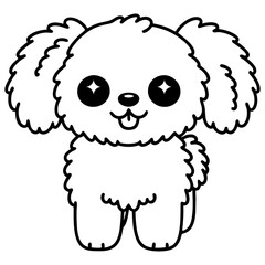 Cute Puppy Pet. Vector Animal Illustration