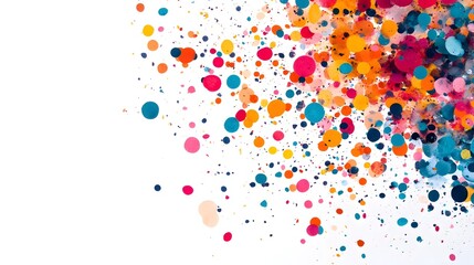 Colorful Confetti Cascading Through Dynamic Abstract Composition