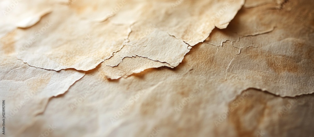 Poster old textured paper background with frayed edges and warm tones suitable for vintage design and copy 
