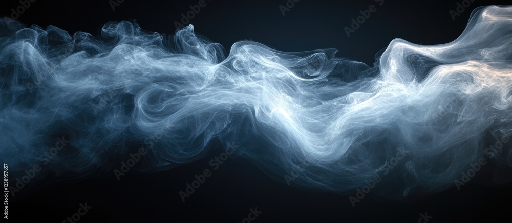 Poster abstract smoke waves on a dark background with soft gradients and flowing patterns suitable for grap