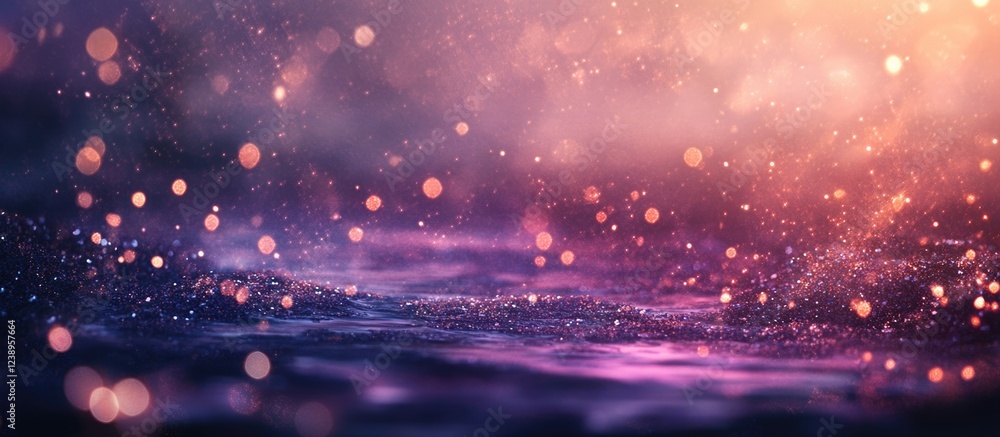 Poster colorful abstract background with bokeh effect and light reflections on water surface creating a dre
