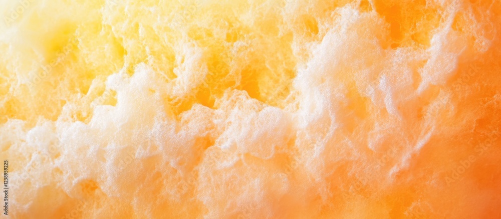 Poster colorful abstract foam texture in shades of yellow and orange with soft gradients and gentle pattern