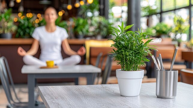 person meditating in a calm space, emphasizing mental well-being as part of the holistic approach to preventing NCDs. NCDs or non-communicable diseases are a group of chronic non-communicable 