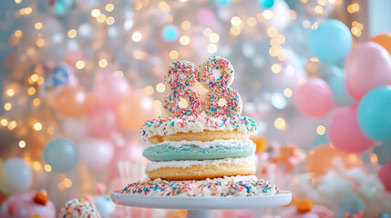Eighty-Eight Sweet Celebration Cake