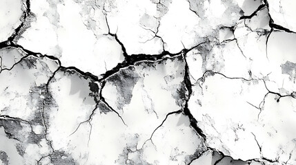Obraz premium Abstract Black and White Cracked Texture Background