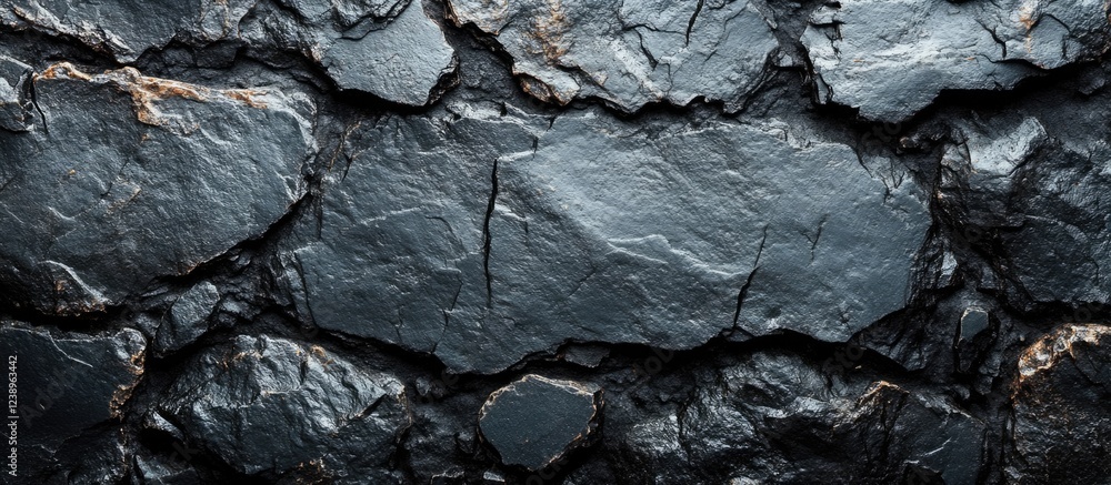 Poster black cracked rock surface with rough texture suitable for background use and design applications. c